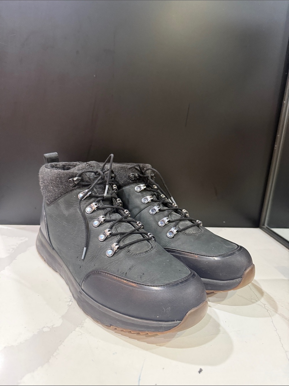 UGG Men's Black Lace-up Waterproof Ankle Boots